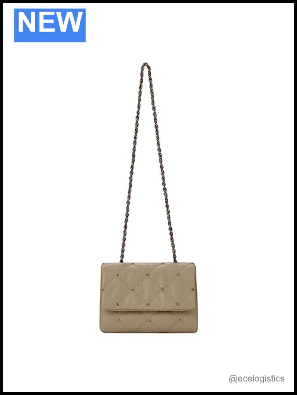 PU Leather Studded Tote Shoulder Bag for Women Magnetic Closure